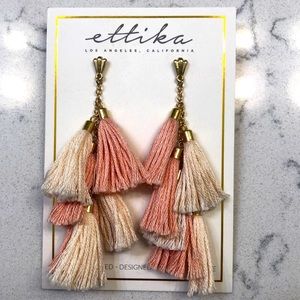 Ettica pink tassel earrings!